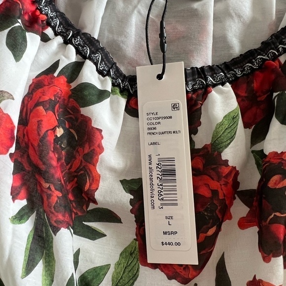 Alice + Olivia Rowen Smocked-Cuff Square-Neck Tunic Dress - Picture 3 of 11